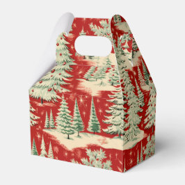 Retro Vintage Christmas Landscape Geschenkschachtel