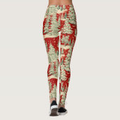 Retro Vintage Christmas Landscape Leggings (Rückseite)
