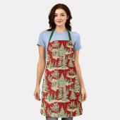 Retro Vintage Christmas Landscape Schürze (Getragen)