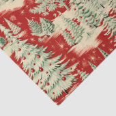 Retro Vintage Christmas Landscape Seidenpapier (Detail)