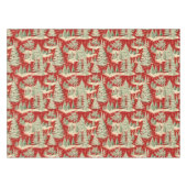 Retro Vintage Christmas Landscape Tischdecke (Vorderseite (Horizontal))