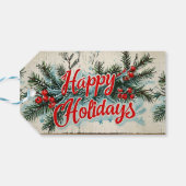 Retro Vintage Christmas: Mid Century Yuletide 2 Geschenkanhänger (Rückseite Horizontal)