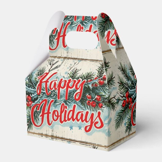 Retro Vintage Christmas: Mid Century Yuletide 2 Geschenkschachtel (Vorderseite)