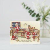 Retro Vintage Christmas NicksHoliday Postkarte (Stehend Vorderseite)