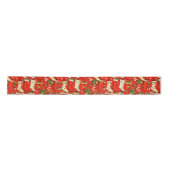 Retro Vintage Christmas Stockings Red Satinband (Vorderseite)