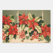 Retro Vintage Christmas Trio Style A Geschenkpapier Set (Vorderseite 2)