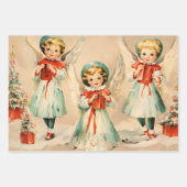 Retro Vintage Christmas Trio Style A Geschenkpapier Set (Vorderseite)