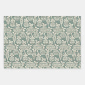 Retro Vintage Christmas Trio Style F Geschenkpapier Set (Vorderseite 2)