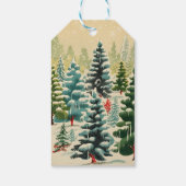 Retro Vintage Christmas Trio Style J Geschenkanhänger (Rückseite)