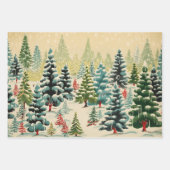 Retro Vintage Christmas Trio Style J Geschenkpapier Set (Vorderseite 2)