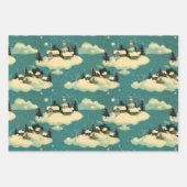 Retro Vintage Christmas: Whimsical Winter Scene Geschenkpapier Set (Vorderseite)