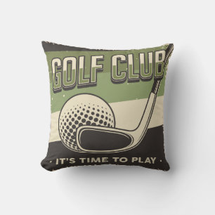 Retro Vintage Classic Grunge Golfschläger Kissen
