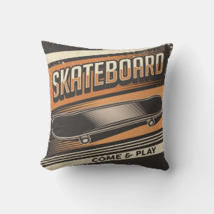 Retro Vintage Classic Skateboard komm spielen Kissen