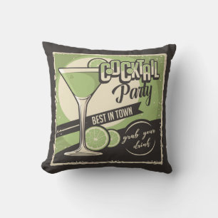 Retro-Vintage-Cocktailparty-Wurfkissen Kissen