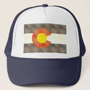 Retro Vintage Colorado-Flagge Truckerkappe