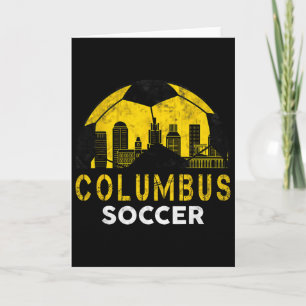 Retro Vintage Columbus City Fußball Sports Karte