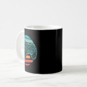 Retro-Vintage-Computerspiel-Controller Gamer Sonne Kaffeetasse (Vorderseite Links)