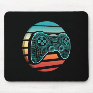 Retro-Vintage-Computerspiel-Controller Gamer Sonne Mousepad