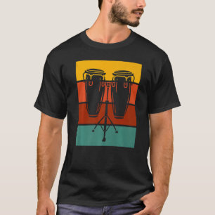Retro Vintage Conga-Trommeln Musik Liebe T-Shirt