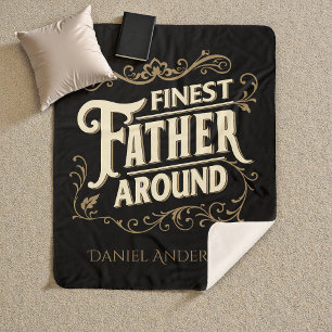 Retro Vintage Coole elegante Typografie Vater Zita Sherpadecke