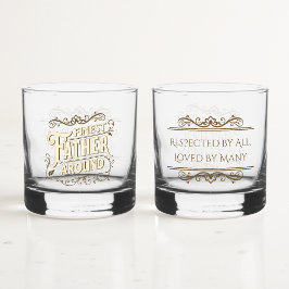 Retro Vintage Coole elegante Typografie Vater Zita Whiskyglas