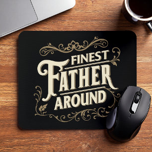 Retro Vintage Coole Elegante Typografie Vatertag Mousepad