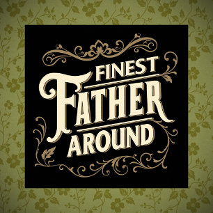 Retro Vintage Coole Elegante Typografie Vatertag Poster