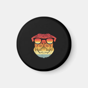 Retro Vintage Coole Mops Besitzer Geschenkgutschei Magnet