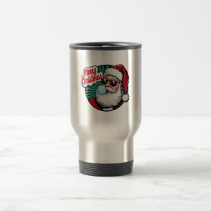 Retro Vintage Cooler Weihnachtsmann Weihnachten Reisebecher