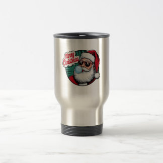 Retro Vintage Cooler Weihnachtsmann Weihnachten Reisebecher