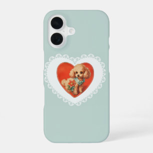 Retro Vintage Coquette Pastell-Baby-Tiere Hund iPhone 16 Hülle