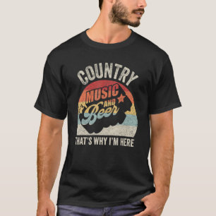 Retro Vintage Country Music and Biere Das ist der T-Shirt