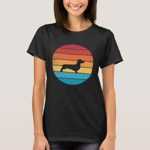 Retro-vintage-Dachshund-Hunde und süße Tiere T-Shirt