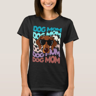 Retro Vintage Dachshund-Hundemutter Coole Sonnenbr T-Shirt