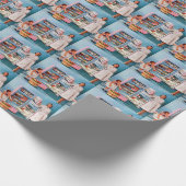 Retro Vintage Dame gekacheltes Party Geschenkpapier (Ecke)