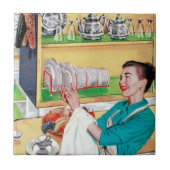 Retro-Vintage Damenküche Fliese (Vorderseite)