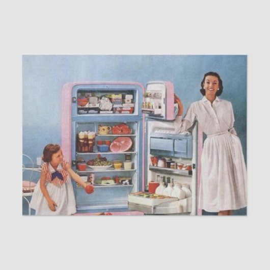 Retro Vintage Damenküche Seidenpapier (Vorderseite)