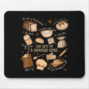 Retro Vintage Das Leben eines Dough Mädchens Lusti Mousepad