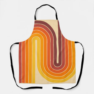 Retro-Vintage-Design im geometrischen Stil der 70e Schürze