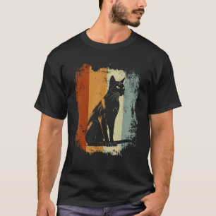 Retro-Vintage-Design Singapur-Katze T-Shirt