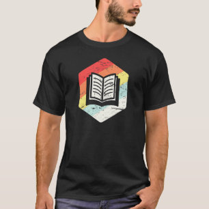 Retro Vintage Dichter Buch Englischlehrer Romansch T-Shirt