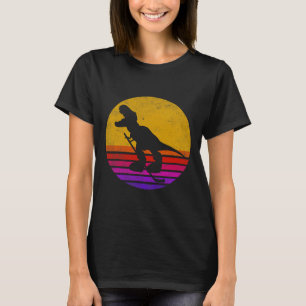 Retro Vintage Dinosaur Eishockey Dinosaurier  T-Shirt