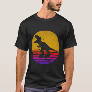 Retro Vintage Dinosaur Eishockey Dinosaurier  T-Shirt