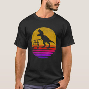 Retro Vintage Dinosaurier Shopping Cart Trex T-Shirt