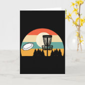 Retro Vintage Disc Golf _3 Karte (Gelbe Blume)