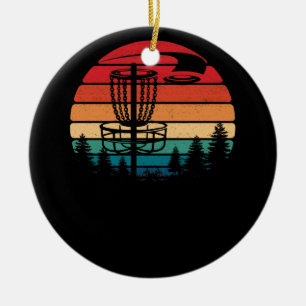 Retro Vintage Disc Golf Frolf Flugdiscus Sport Keramik Ornament