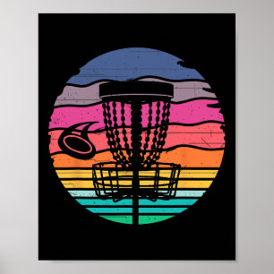 Retro Vintage Disc Golf Shirts Disc Golf Bekleidun Poster