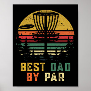 Retro Vintage Disc Golf Vater - Bester Vater Durch Poster