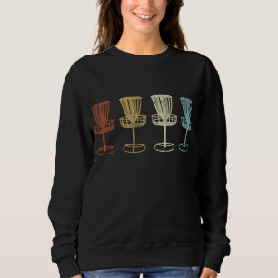 Retro Vintage Disk Golf Baskets gestört Männer Wom Sweatshirt