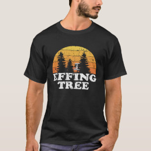Retro Vintage Disk Golf Effect Tree Frisbee Disk T-Shirt